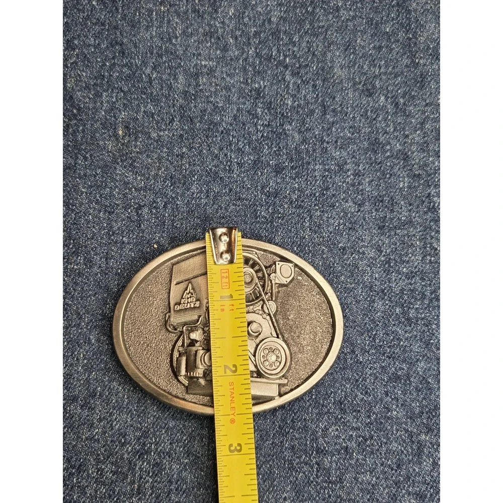 Vintage KHD Deutz Air Diesel Montone Manufacturing Steel Belt Buckle
